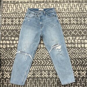 Distressed Light Blue Jeans